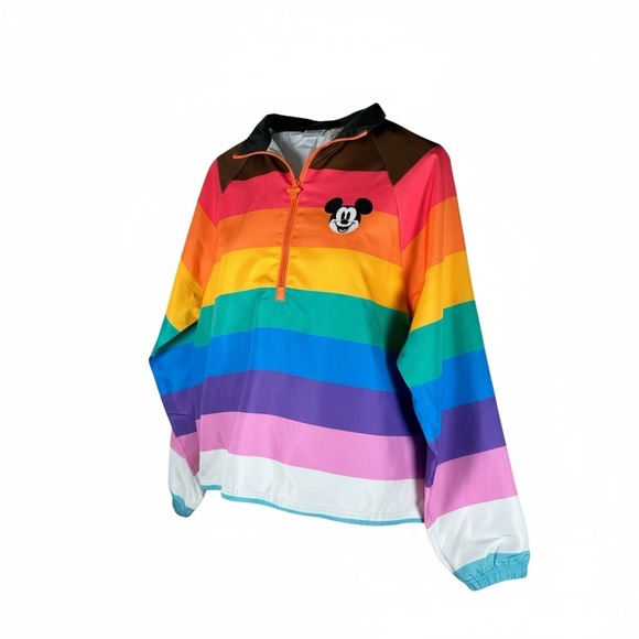 NWT Disney Pride Mickey Mouse 3/4 Zip Pullover Jacket - Picture 2 of 10